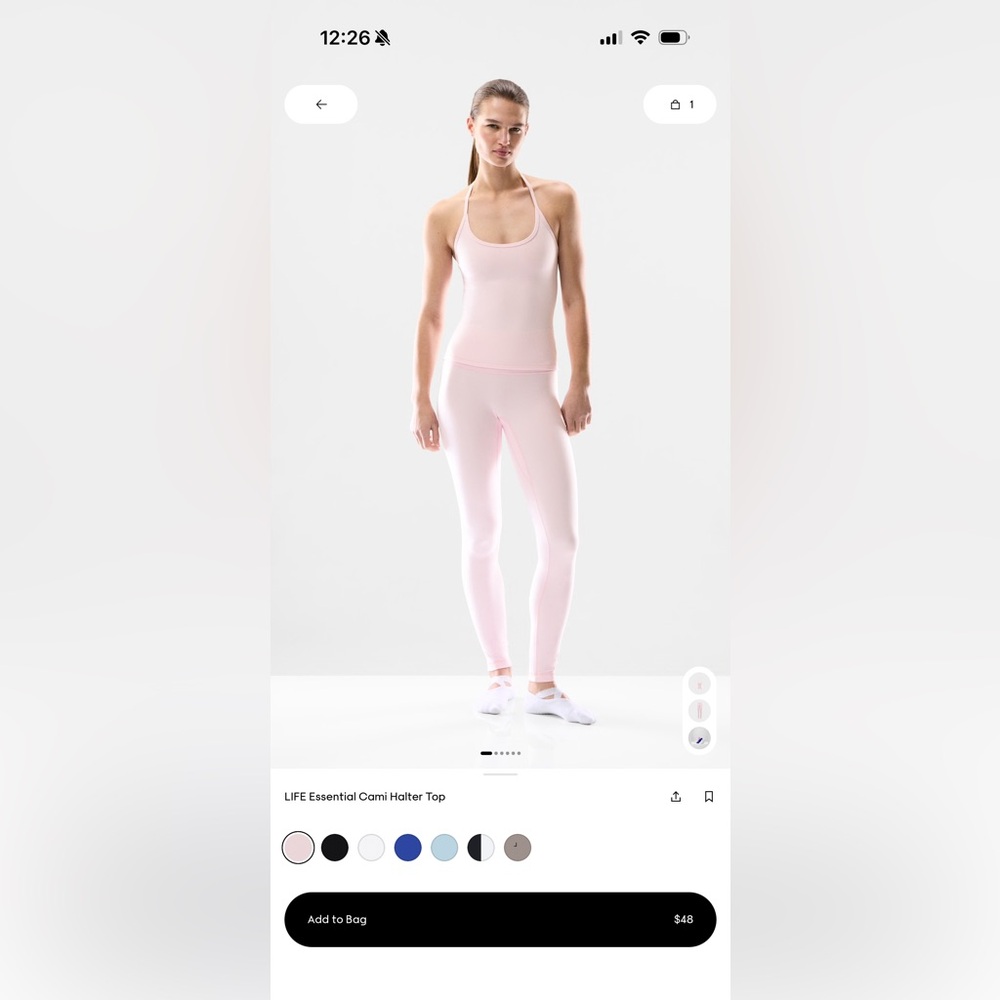 Aritzia Light Pink Tee with Gold Detail